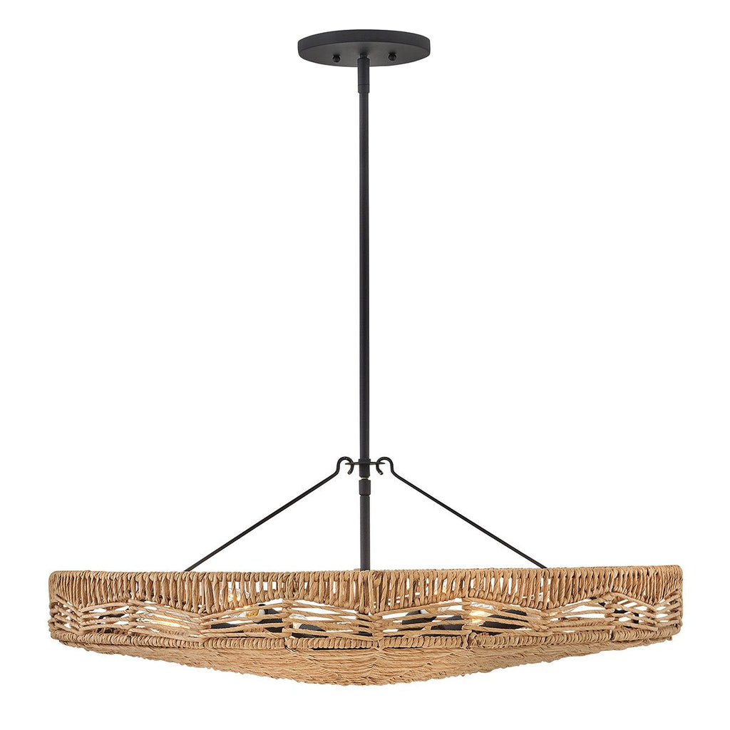 QN-OPHELIA-6P-BK-CAM Ophelia 6 Light Duo Mount Pendant Black/Camel