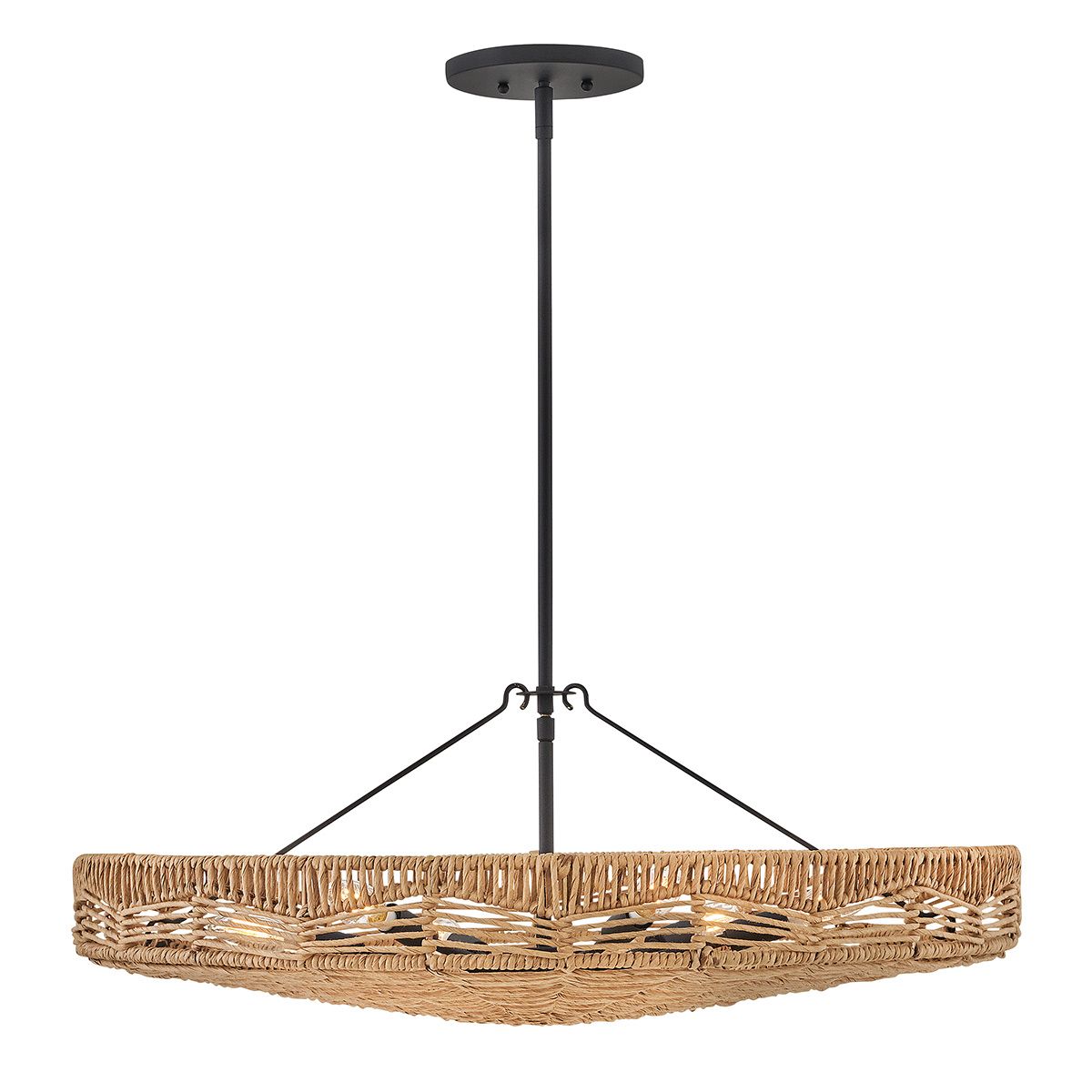 QN-OPHELIA-6P-BK-CAM Ophelia 6 Light Duo Mount Pendant Black/Camel