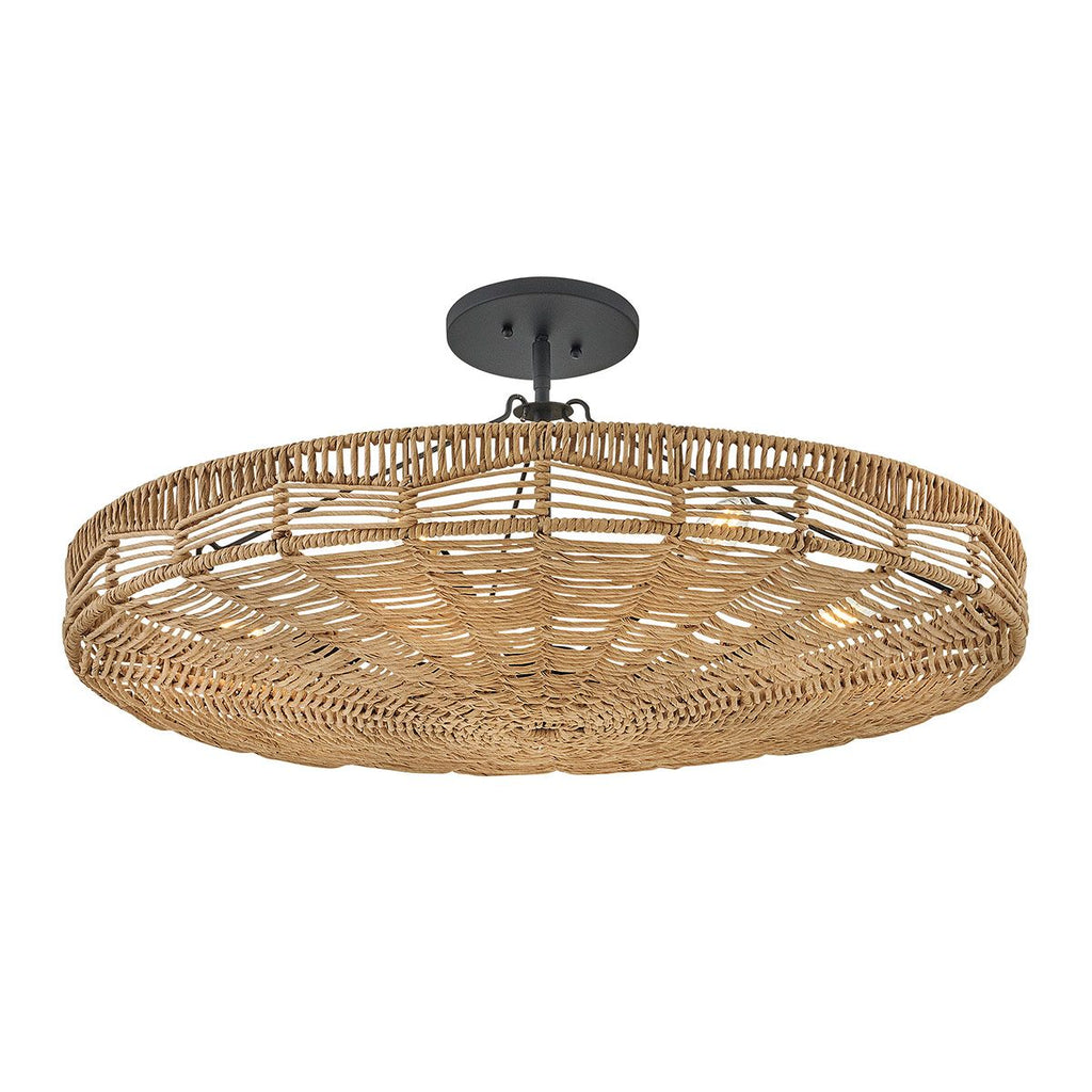 QN-OPHELIA-6P-BK-CAM Ophelia 6 Light Duo Mount Pendant Black/Camel