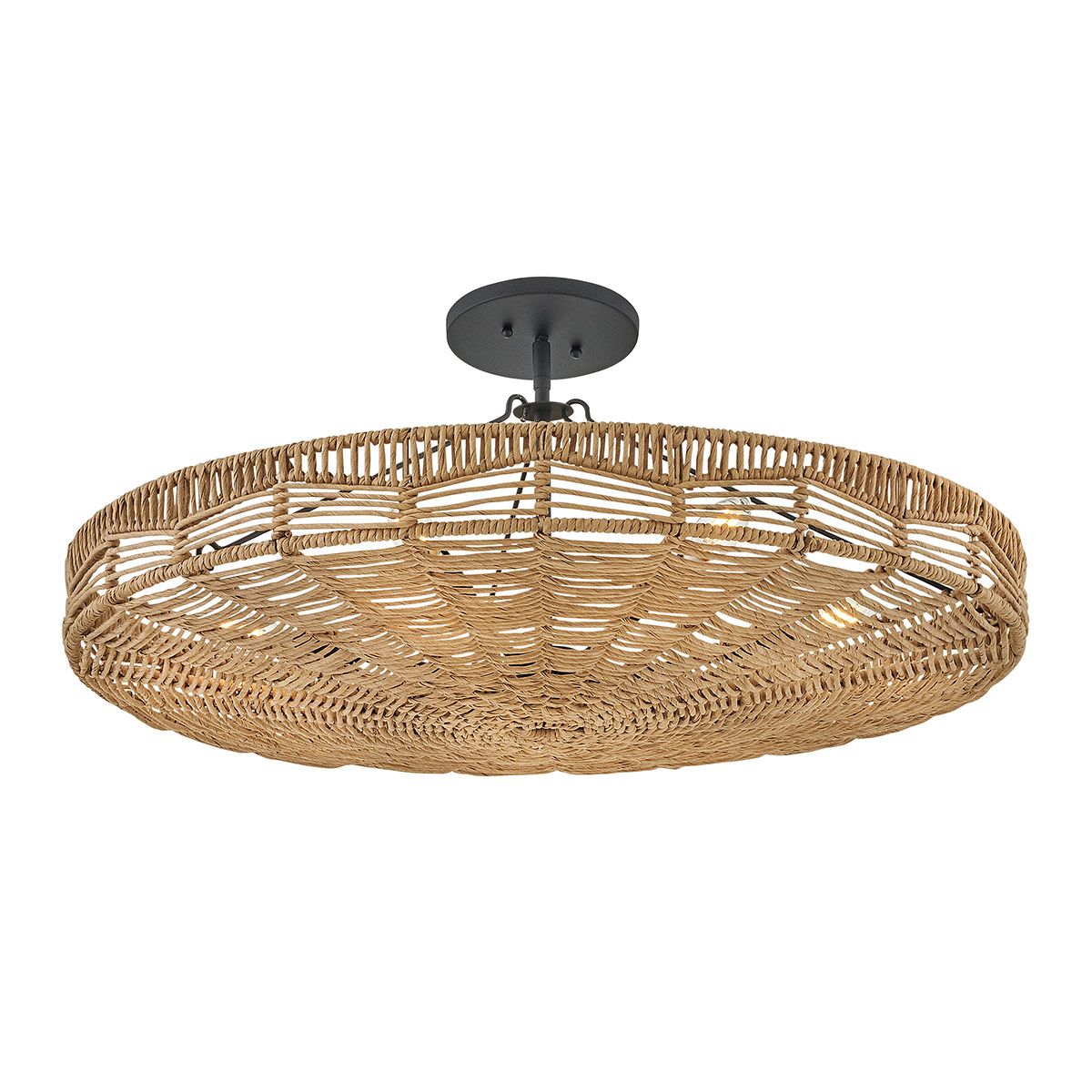 QN-OPHELIA-6P-BK-CAM Ophelia 6 Light Duo Mount Pendant Black/Camel