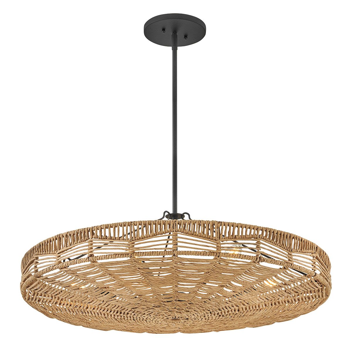 QN-OPHELIA-6P-BK-CAM Ophelia 6 Light Duo Mount Pendant Black/Camel