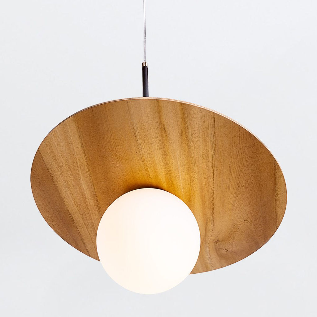 QN-ORBIT-P-M-TEAK Orbit Pendant Light Teak