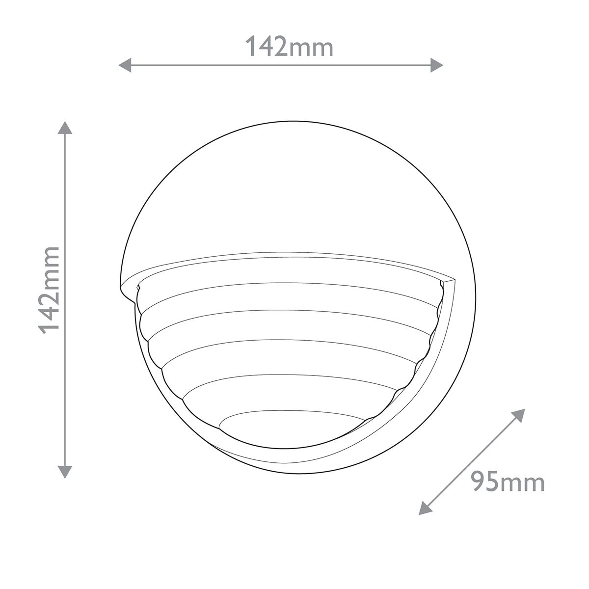QN-PALAIS-W-S-PN Palais Small LED Wall Light Polished Nickel