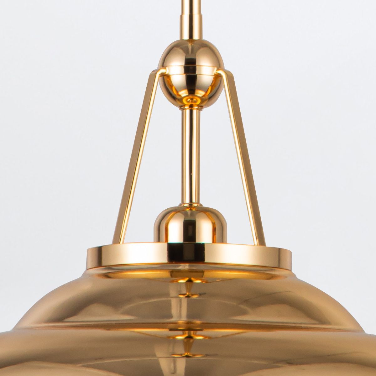 QN-PALMETTO-P-M-PB Palmetto 1 Light Pendant Polished Brass