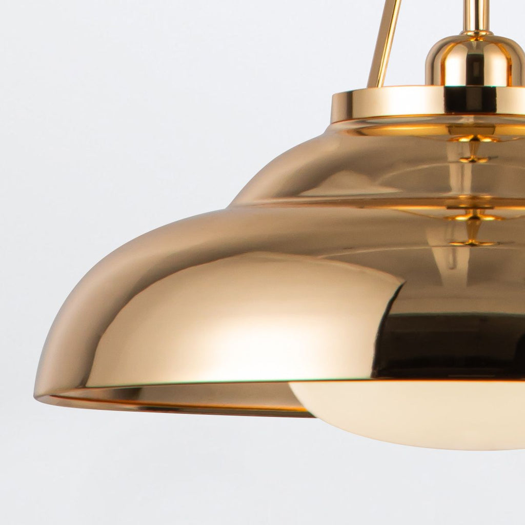 QN-PALMETTO-P-M-PB Palmetto 1 Light Pendant Polished Brass