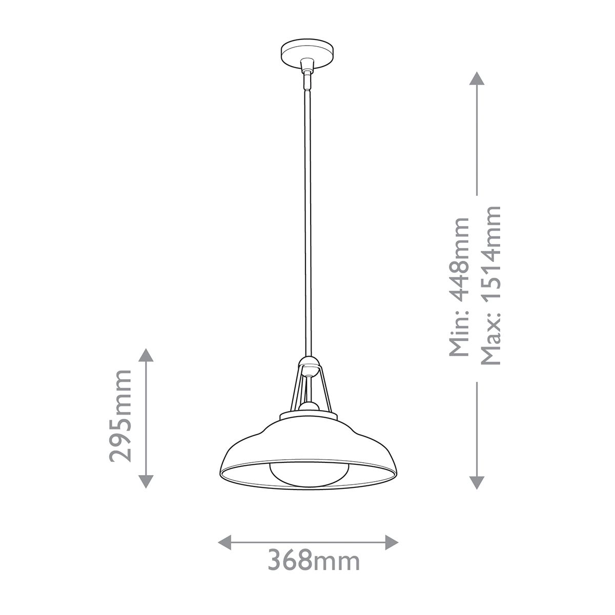QN-PALMETTO-P-M-PB Palmetto 1 Light Pendant Polished Brass