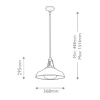 QN-PALMETTO-P-M-UBZ Palmetto 1 Light Pendant Urban Bronze