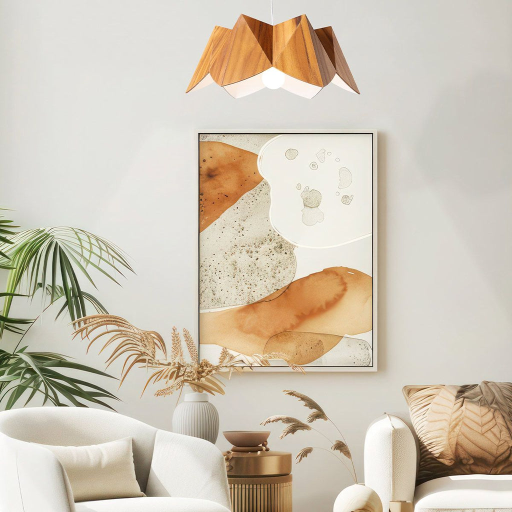 QN-PHYSALIS-P-M-TEAK Physalis Pendant Light Teak