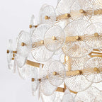 QN-RENE-16P-DSB Rene 16 Light Multi-Tier Chandelier Distressed Brass