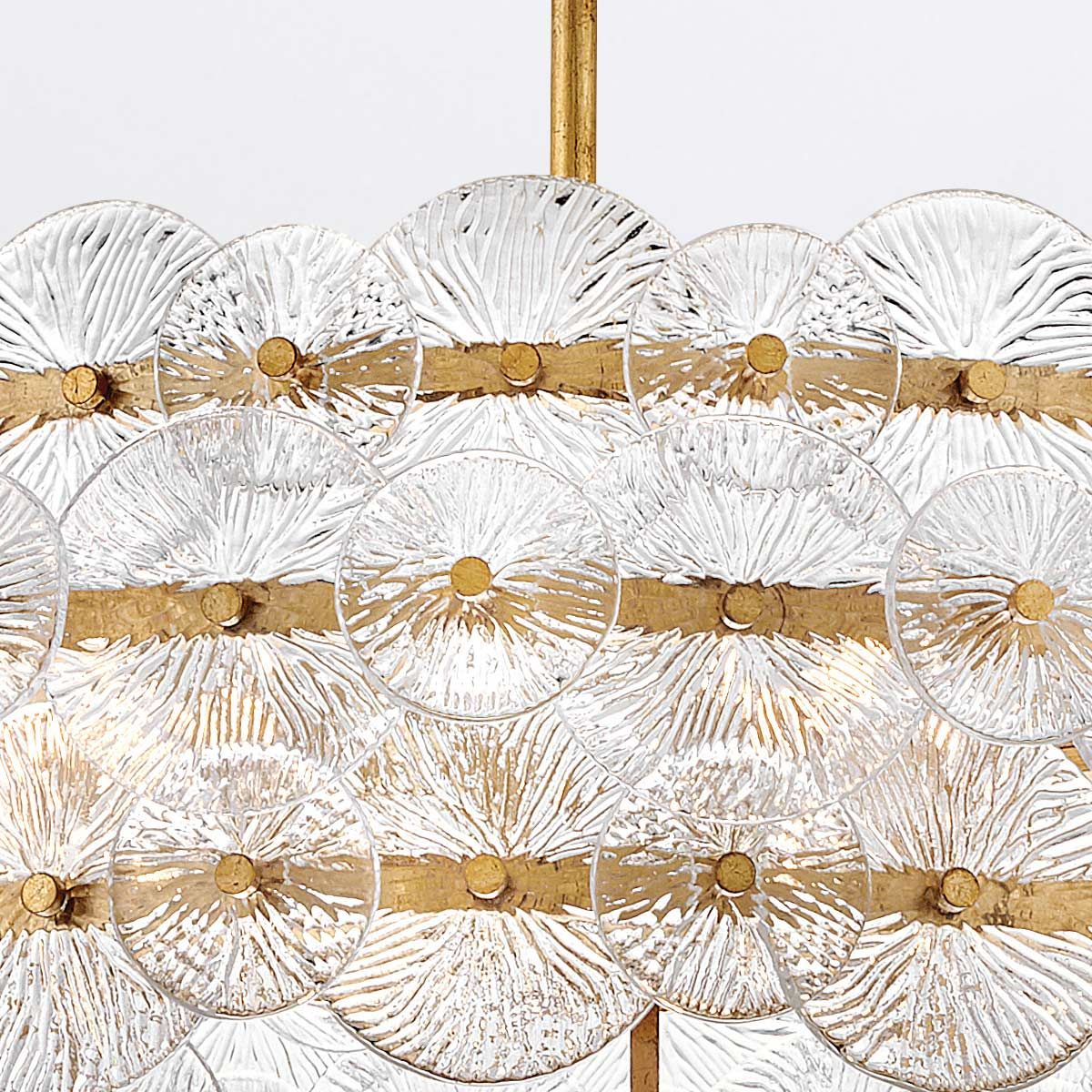 QN-RENE-6P-DSB Rene 6 Light Drum Chandelier Distressed Brass