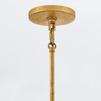 QN-RENE-6P-DSB Rene 6 Light Drum Chandelier Distressed Brass