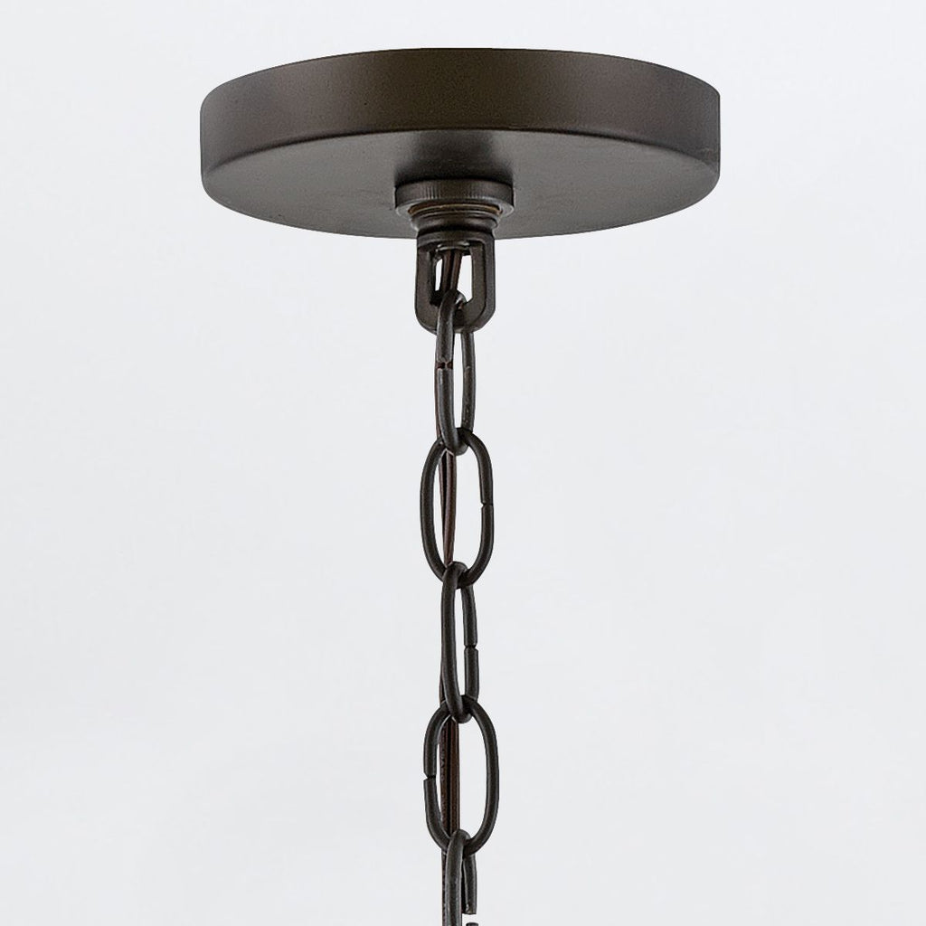 QN-RIVERWOOD4 Riverwood Outdoor 4 Light Chandelier Warm Bronze with Warm Ash accents