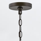 QN-RIVERWOOD4 Riverwood Outdoor 4 Light Chandelier Warm Bronze with Warm Ash accents