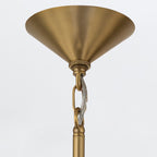 QN-SAUCER-1P-M-AB-OPAL Saucer 1 Light Medium Pendant Aged Brass
