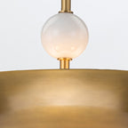 QN-SAUCER-4P-L-AB-OPAL Saucer 4 Light Large Pendant Aged Brass
