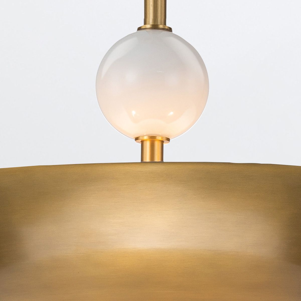 QN-SAUCER-4P-L-AB-OPAL Saucer 4 Light Large Pendant Aged Brass