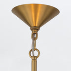 QN-SAUCER-4P-L-AB-OPAL Saucer 4 Light Large Pendant Aged Brass