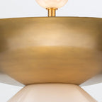 QN-SAUCER-4P-L-AB-OPAL Saucer 4 Light Large Pendant Aged Brass