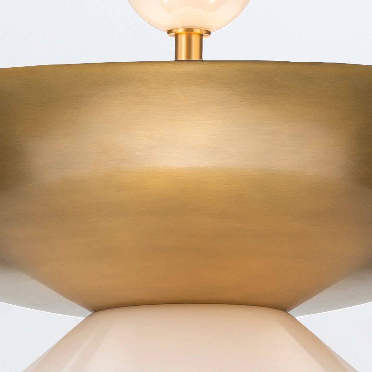 QN-SAUCER-4P-L-AB-OPAL Saucer 4 Light Large Pendant Aged Brass