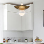 QN-SAUCER-4P-L-AB-OPAL Saucer 4 Light Large Pendant Aged Brass
