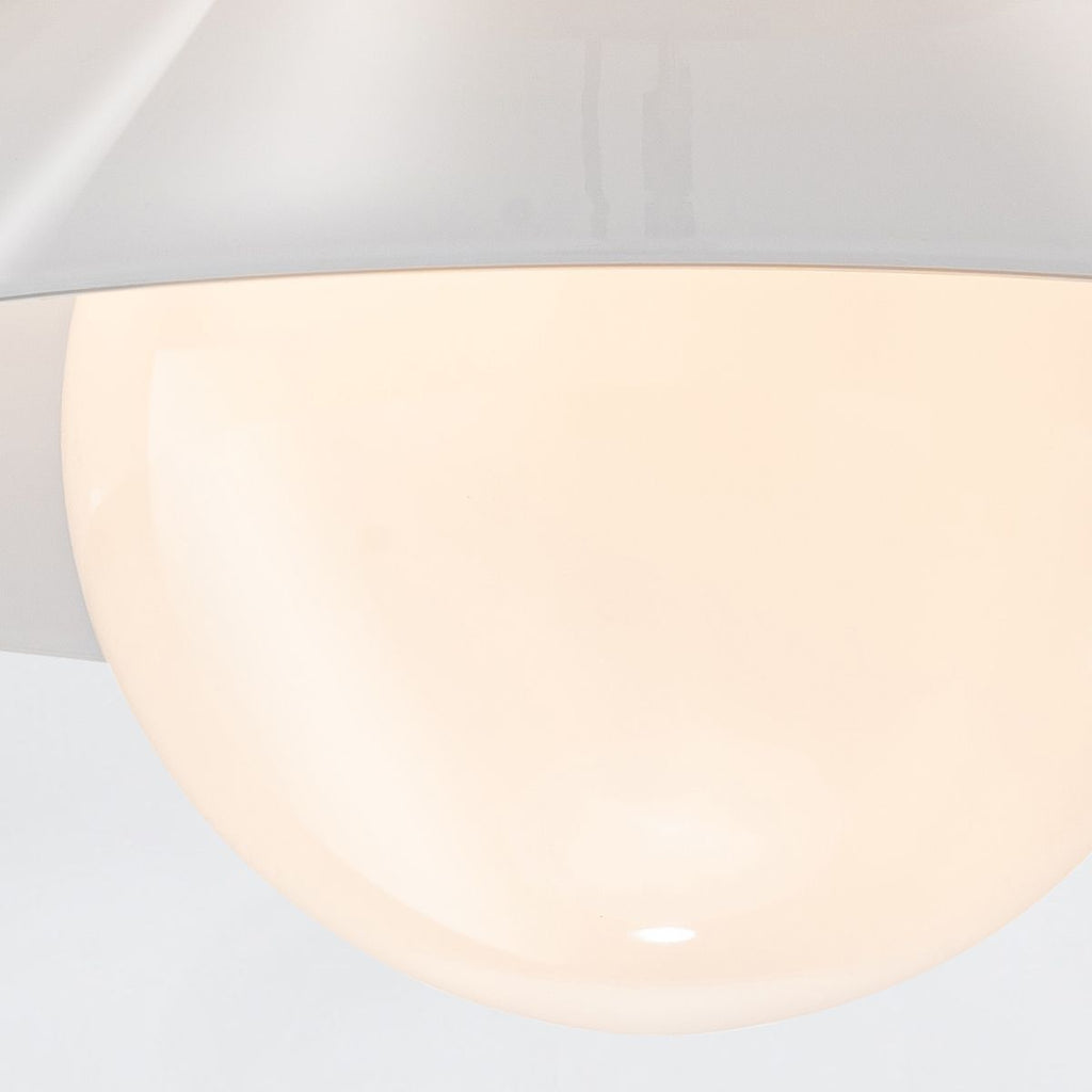 QN-SAUCER-FM-AB-OPAL Saucer 1 Light Flush Aged Brass