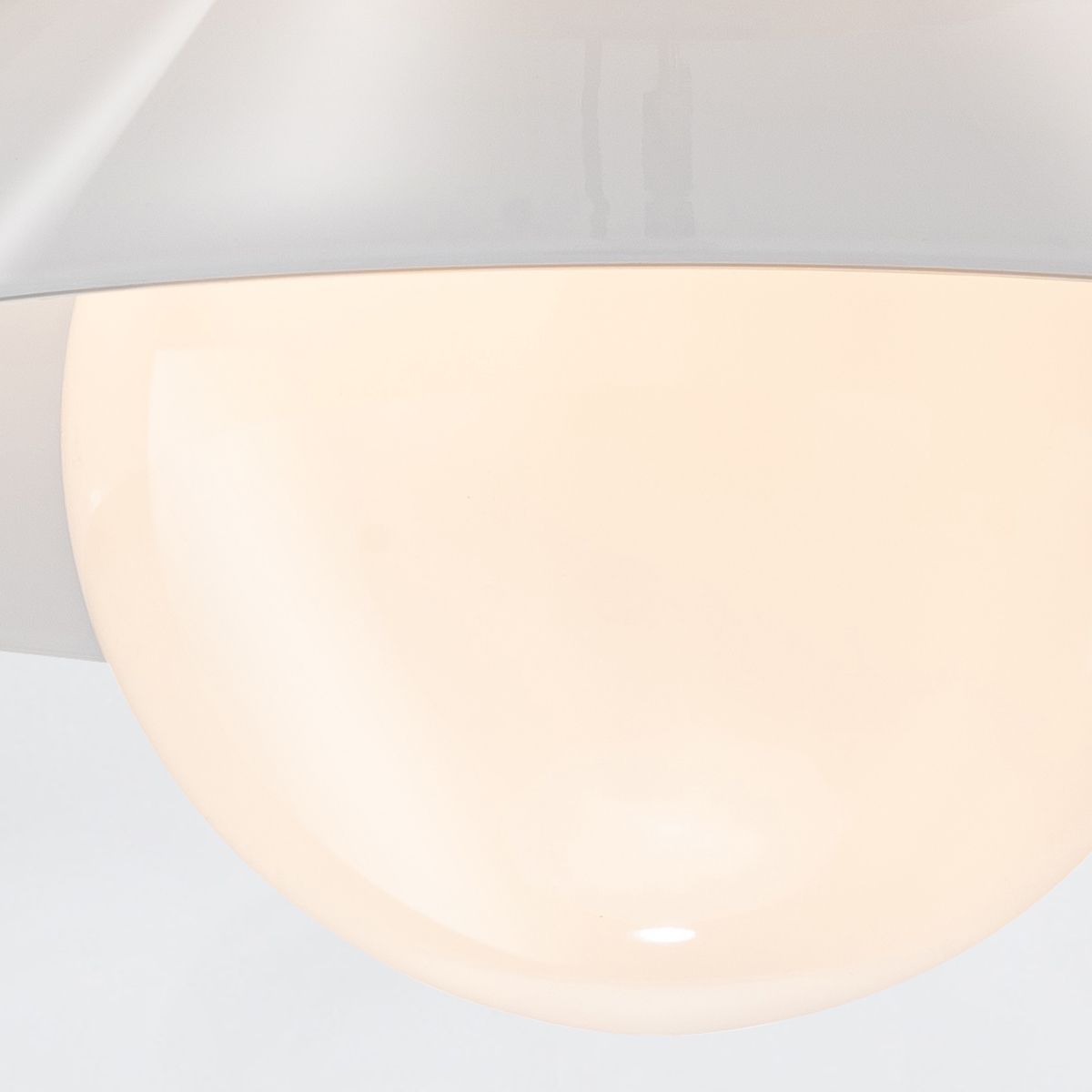 QN-SAUCER-FM-AB-OPAL Saucer 1 Light Flush Aged Brass