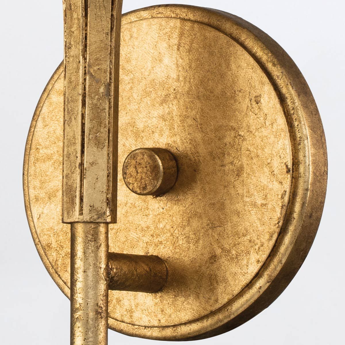 QN-SAWGRASS-1WB-DG-O Sawgrass Bathroom 1 Light Wall Light Gold Leaf with Antique Glaze