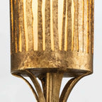 QN-SAWGRASS-1WB-DG-O Sawgrass Bathroom 1 Light Wall Light Gold Leaf with Antique Glaze