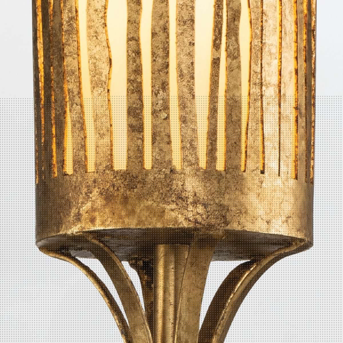 QN-SAWGRASS-1WB-DG-O Sawgrass Bathroom 1 Light Wall Light Gold Leaf with Antique Glaze