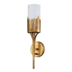 QN-SAWGRASS-1WB-DG-O Sawgrass Bathroom 1 Light Wall Light Gold Leaf with Antique Glaze