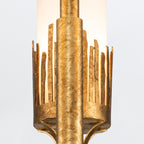 QN-SAWGRASS-3-DG-O Sawgrass 3 Light Chandelier Gold Leaf with Antique Glaze