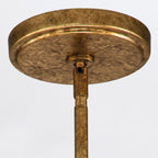 QN-SAWGRASS-3-DG-O Sawgrass 3 Light Chandelier Gold Leaf with Antique Glaze