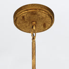 QN-SAWGRASS-3P-DG-O Sawgrass 3 Light Pendant Gold Leaf with Antique Glaze