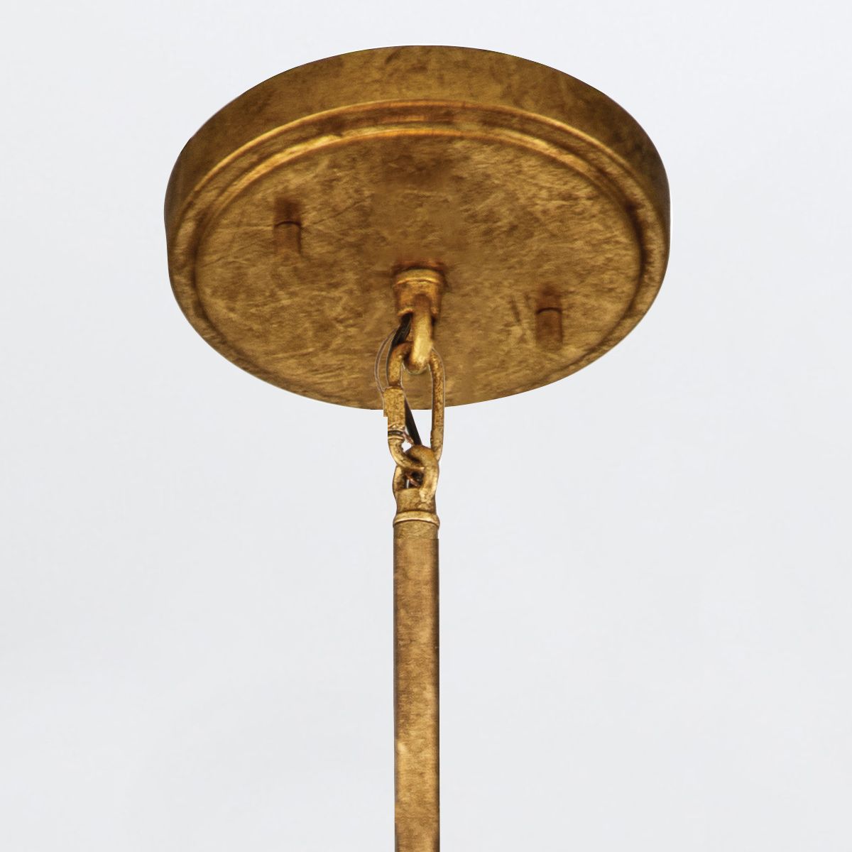 QN-SAWGRASS-3P-DG-O Sawgrass 3 Light Pendant Gold Leaf with Antique Glaze