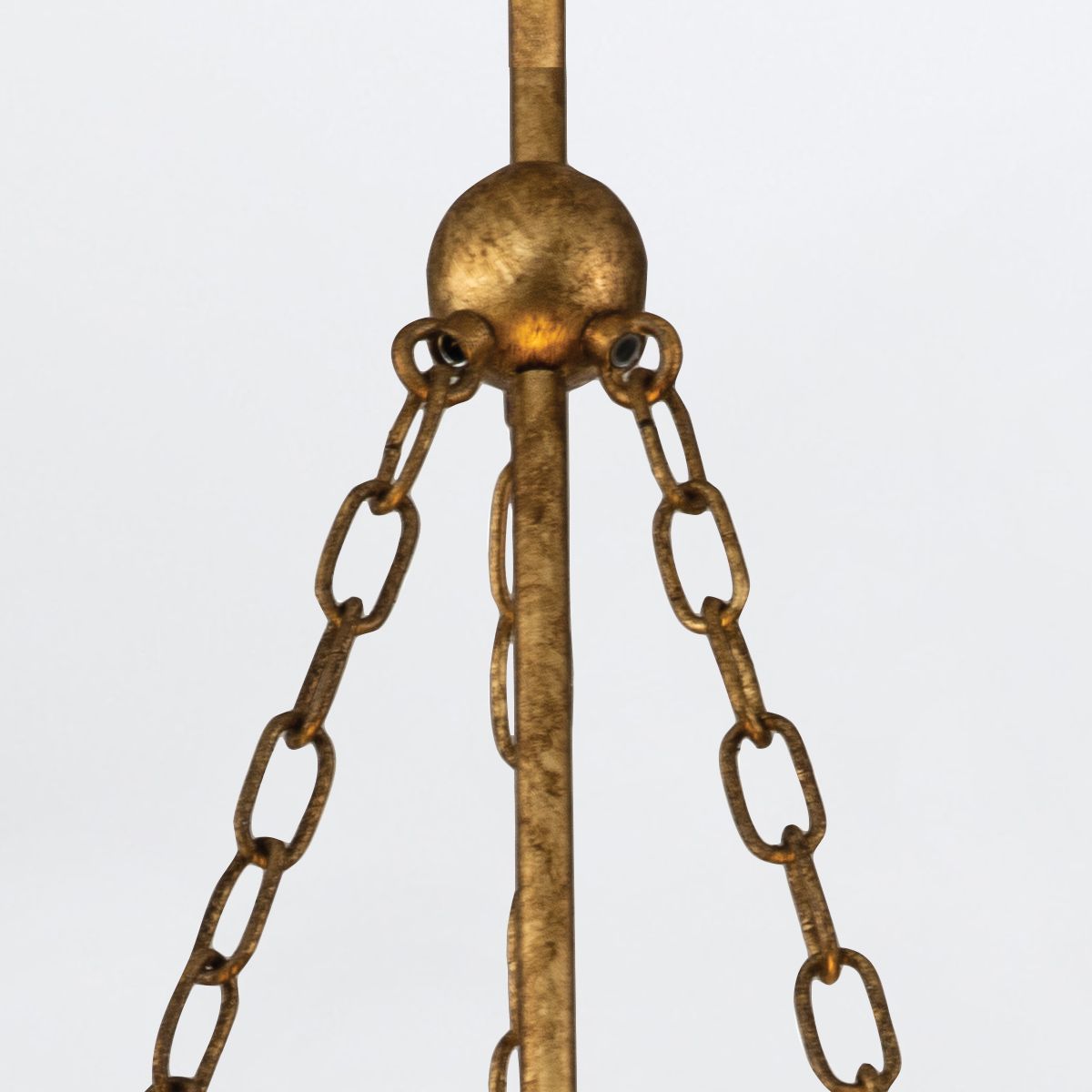 QN-SAWGRASS-3P-DG-O Sawgrass 3 Light Pendant Gold Leaf with Antique Glaze