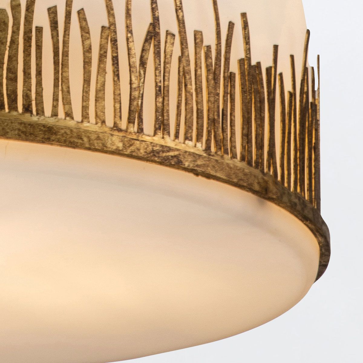 QN-SAWGRASS-3P-DG-O Sawgrass 3 Light Pendant Gold Leaf with Antique Glaze