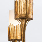 QN-SAWGRASS-6-DG-O Sawgrass 6 Light Chandelier Gold Leaf with Antique Glaze