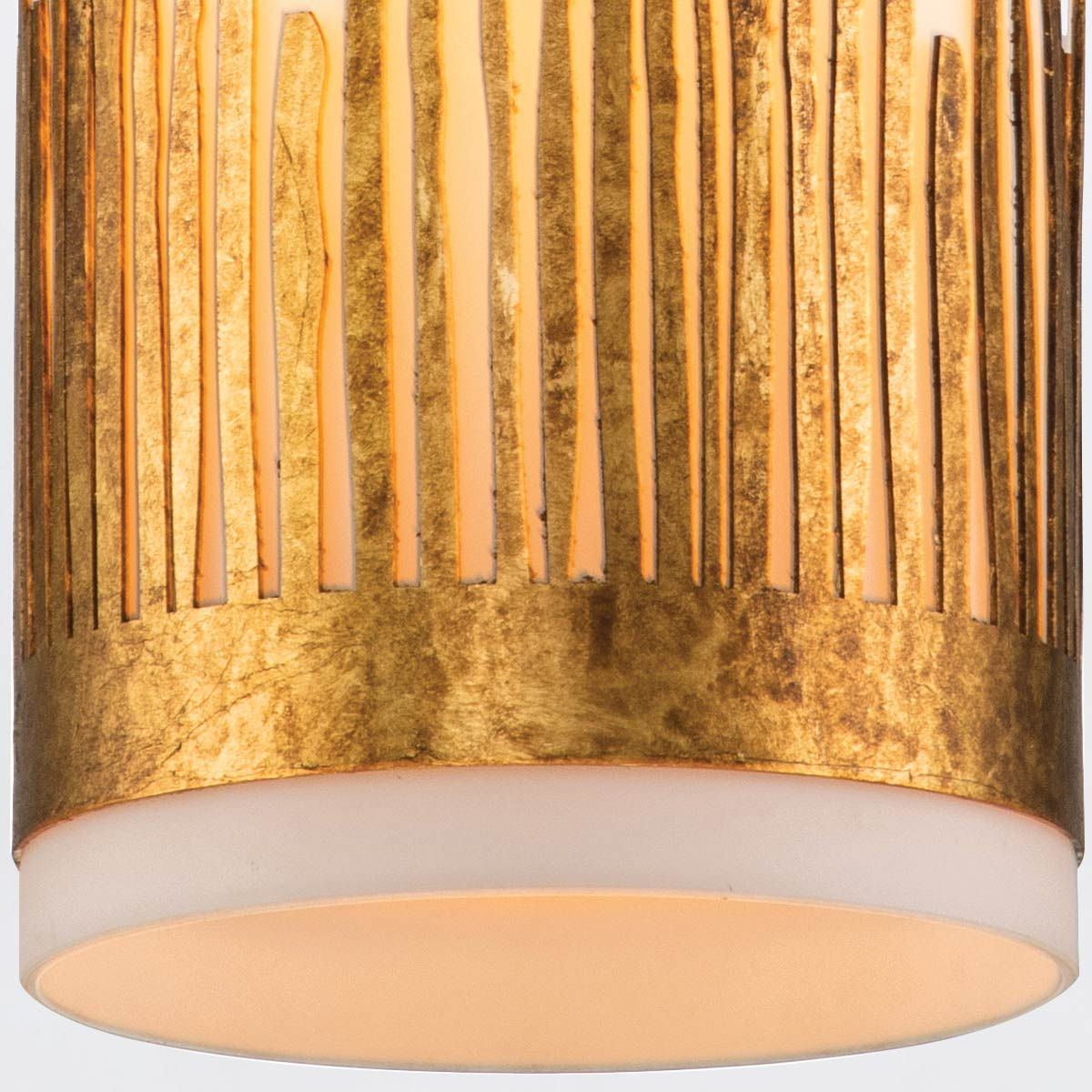 QN-SAWGRASS-MP-DG-O Sawgrass 1 Light Pendant Gold Leaf with Antique Glaze