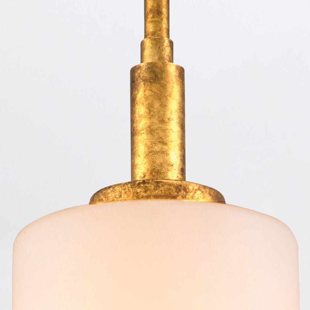 QN-SAWGRASS-MP-DG-O Sawgrass 1 Light Pendant Gold Leaf with Antique Glaze