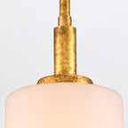 QN-SAWGRASS-MP-DG-O Sawgrass 1 Light Pendant Gold Leaf with Antique Glaze