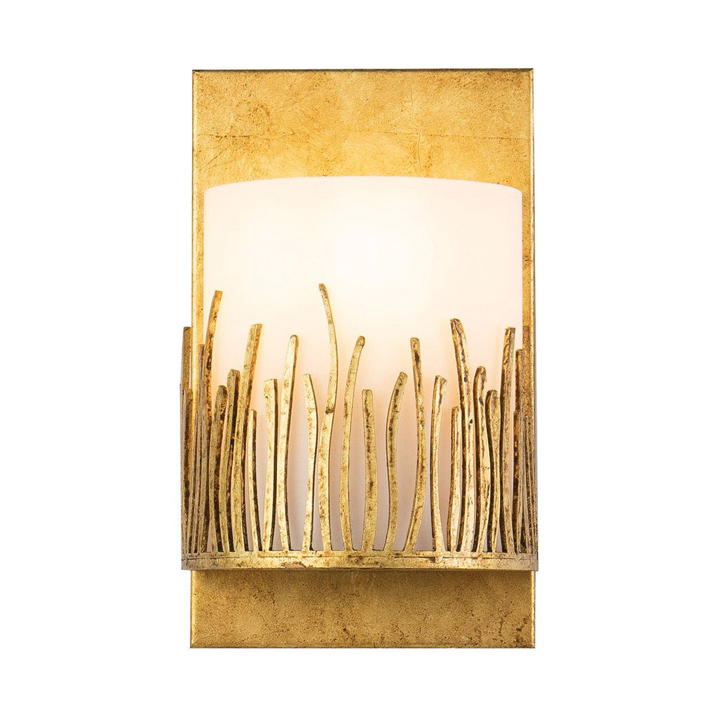 QN-SAWGRASS-WU-DG-O Sawgrass Bathroom 1 Light Wall Light Gold Leaf with Antique Glaze