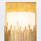 QN-SAWGRASS-WU-DG-O Sawgrass Bathroom 1 Light Wall Light Gold Leaf with Antique Glaze