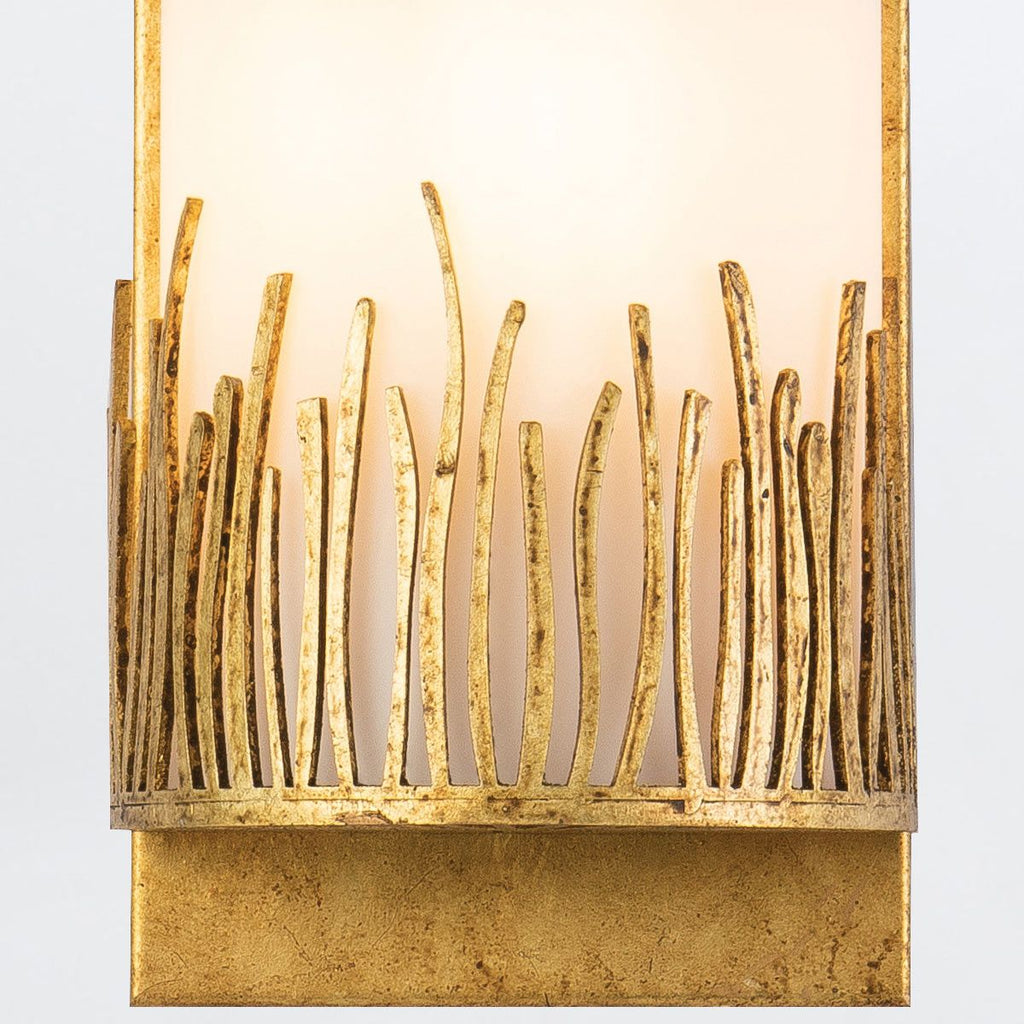 QN-SAWGRASS-WU-DG-O Sawgrass Bathroom 1 Light Wall Light Gold Leaf with Antique Glaze