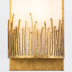 QN-SAWGRASS-WU-DG-O Sawgrass Bathroom 1 Light Wall Light Gold Leaf with Antique Glaze