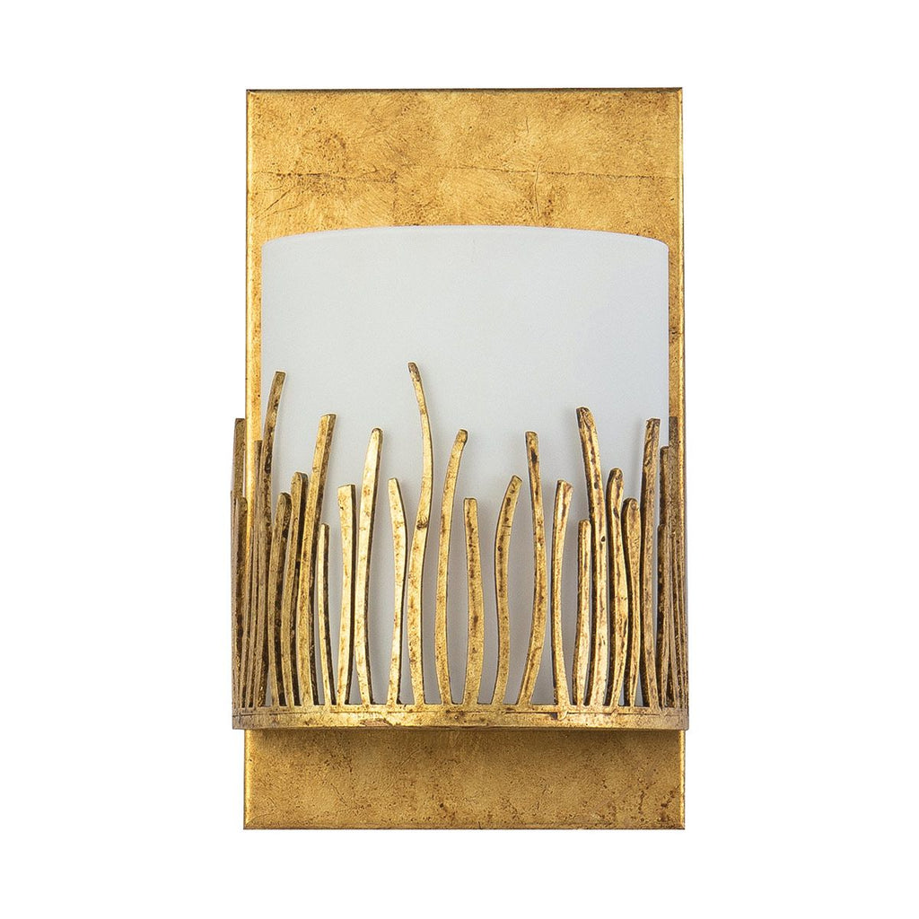 QN-SAWGRASS-WU-DG-O Sawgrass Bathroom 1 Light Wall Light Gold Leaf with Antique Glaze