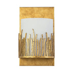 QN-SAWGRASS-WU-DG-O Sawgrass Bathroom 1 Light Wall Light Gold Leaf with Antique Glaze