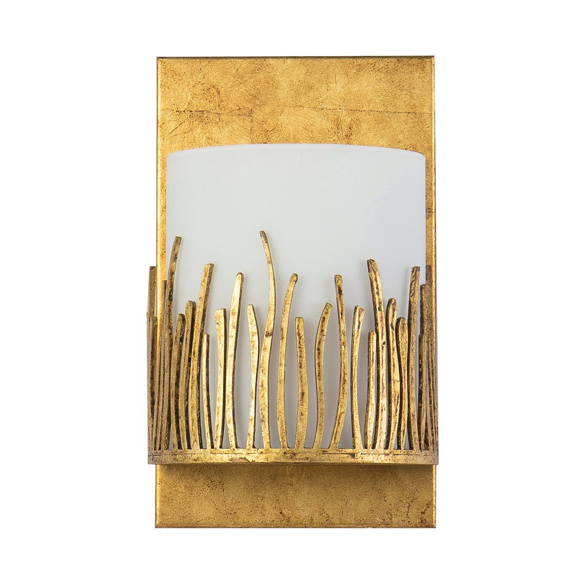 QN-SAWGRASS-WU-DG-O Sawgrass Bathroom 1 Light Wall Light Gold Leaf with Antique Glaze