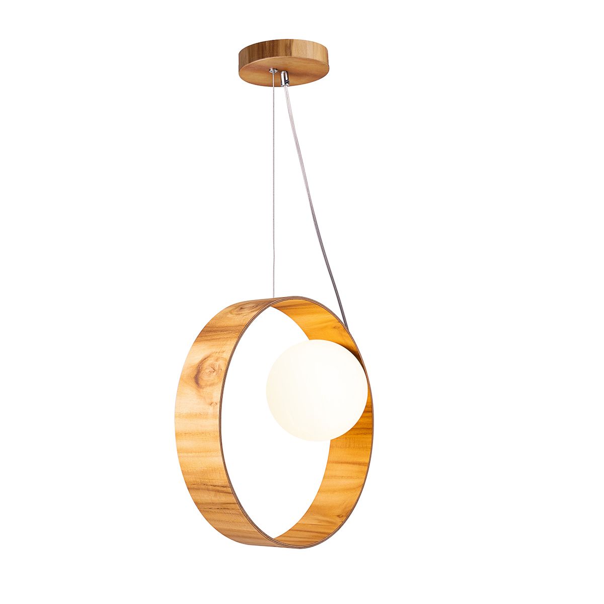 QN-SFERA-1P-TEAK Sfera 1 Light Pendant Light Teak