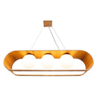 QN-SFERA-3P-TEAK Sfera 3 Light Linear Pendant Light Teak