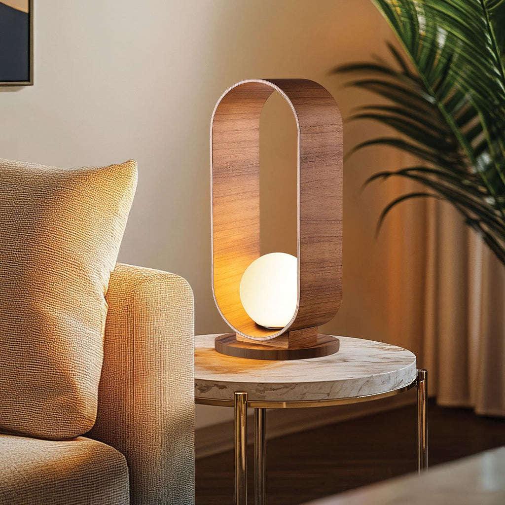 QN-SFERA-TL-L-TEAK Sfera Table Lamp Teak